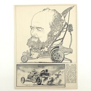 Willie Borsche & Blue Blazer Print Ad Promo Art 1971 Car Craft Magazine 8.5x11